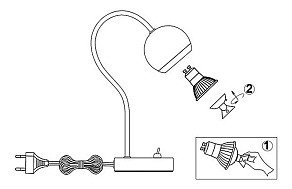 Настольная лампа декоративная Globo Oman 57882-1T