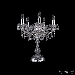 Настольная лампа декоративная Bohemia Ivele Crystal 1410 1410L/5/141-47 Ni V0300