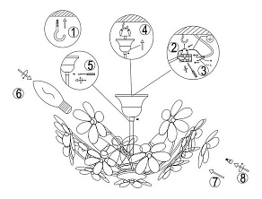 Люстра на штанге Globo Ileana 51420-6D