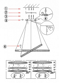 Подвесной светильник Globo Marilyn I 67037-60