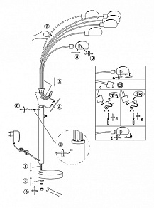 Торшер Globo Seymour 58228L