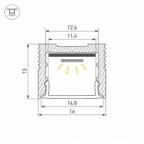 Профиль накладной Arlight SL-SLIM 061375