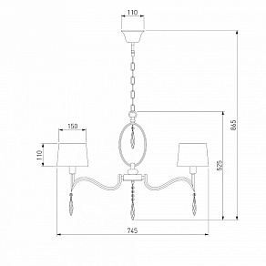 Подвесная люстра Eurosvet Madera 10127/8 хром/прозрачный хрусталь Strotskis Smart