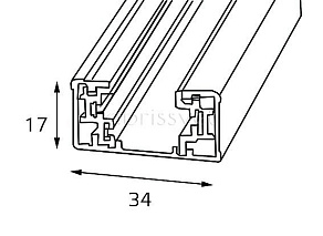Трек накладной Italline WSO WSO 16 black