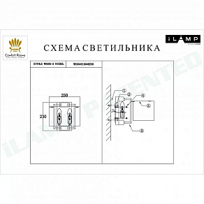 Накладной светильник iLamp Divole W9505-2 NIC