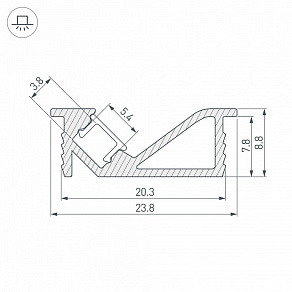 Профиль накладной Arlight SL 062326