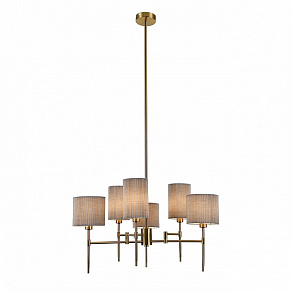 Люстра на штанге Indigo Plisse 13033/6R Brass