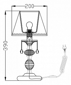 Настольная лампа декоративная Maytoni Vals ARM098-22-R