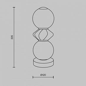 Настольная лампа декоративная Maytoni Brosche MOD362TL-L10GR3K
