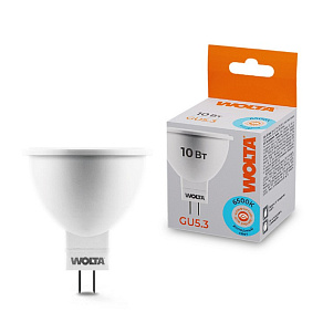 Лампа светодиодная Wolta  GU5.3 10Вт 6500K 25WMR16-220-10GU5.3