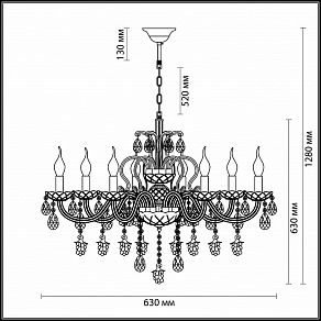 Подвесная люстра Odeon Light Bocciolo 3946/8