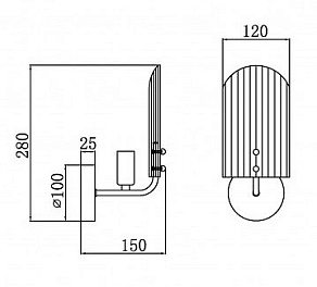 Бра iLamp Dolce W15571-1 CR+CL
