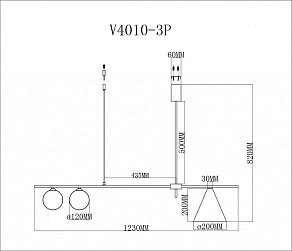 Светильник на штанге Moderli Dellay V4010-3P