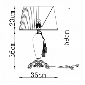 Настольная лампа декоративная Divinare Laura 5123/01 TL-1