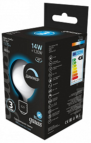 Лампа светодиодная Gauss Filament E27 14Вт 4100K 153202214-D