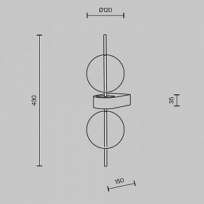 Бра Maytoni Double Moon MOD478WL-L8B3K