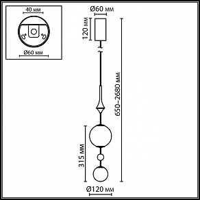Подвесной светильник Odeon Light Callisto 5457/4L