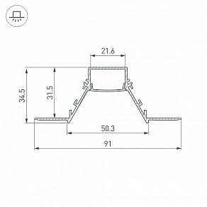 Профиль встраиваемый Arlight FANTOM 052543