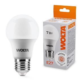 Лампа светодиодная Wolta  E27 7Вт 4000K 25S55BL7E27