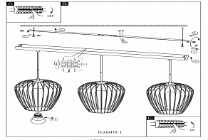 Подвесной светильник Eglo ПРОМО Newtown 49478