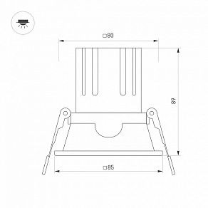 Встраиваемый светильник Arlight MS-FLOW 055930