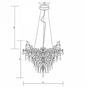 Подвесная люстра Divinare Salice 3132/16 SP-9