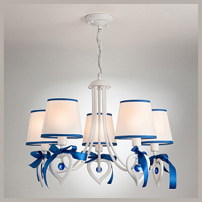 Подвесная люстра Eurosvet 60066 60066/5 белый/синий