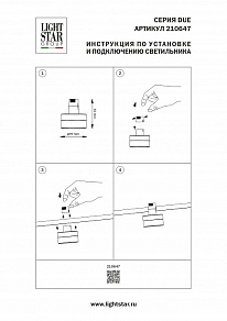 Накладной светильник Lightstar Due Hermes 210647