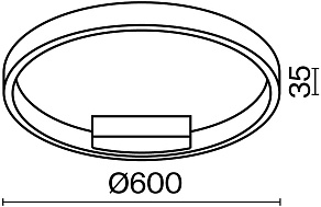 Накладной светильник Maytoni Halo MOD058CL-L35BSK