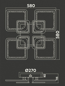 Потолочная люстра Ambrella FA FA4423