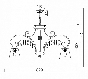 Подвесная люстра Freya Lorette FR2406-PL-08-WG