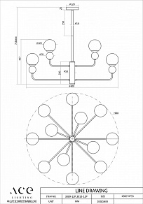 Подвесная люстра Favourite Sangamarmer 3010-12P
