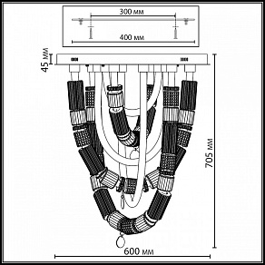 Потолочная люстра Odeon Light COLLIER 5456/80CL