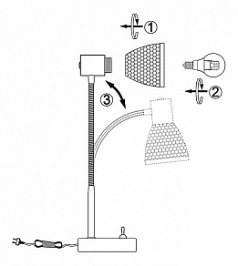 Настольная лампа офисная Globo Elsa 56046-1T