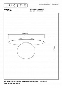 Накладной светильник Lucide Tricia 79187/01/30