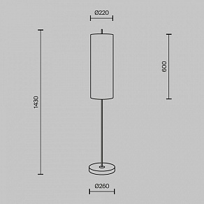 Торшер Maytoni  MOD437FL-01B