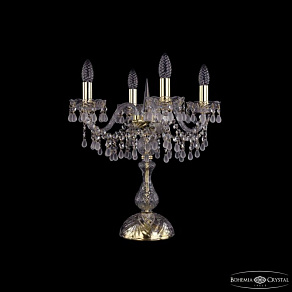 Настольная лампа декоративная Bohemia Ivele Crystal 1410 1410L/4/141-47 G V0300