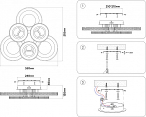 Потолочная люстра Ambrella Light FA FA8872