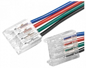 Соединитель лент линейный жесткий ELFLED  Conn-4p/w/4p-SMD-10mm