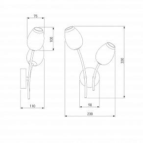 Бра Eurosvet Tulip 30135/2 золото