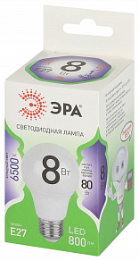 Лампа светодиодная Эра Green Line E27 8Вт 6500K LED A60-8W-865-E27 GL