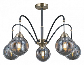 Люстра на штанге ILLUMICO  IL0433-5PSQ-79 BK AB