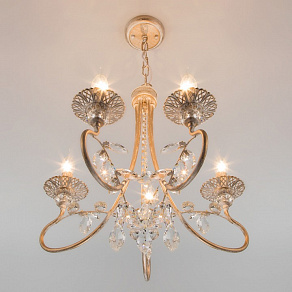 Подвесная люстра Eurosvet Alexandria 60057/5 белый с золотом