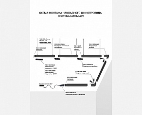 Соединитель угловой внутренний для треков встраиваемых Italline Atom IT012-5033 black