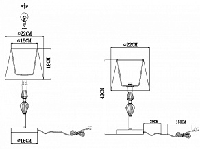 Настольная лампа декоративная EVOLUCE Balnea SLE1116-104-01