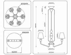 Подвесная люстра Ambrella Light LH LH75401