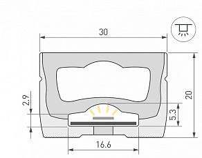 Профиль накладной гибкий Arlight WPH-FLEX 062408