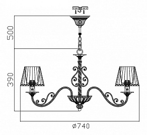 Подвесная люстра Maytoni Sunrise ARM290-07-G