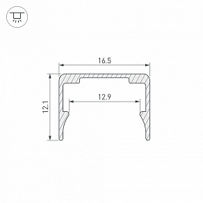 Профиль накладной Arlight WPH-FLEX 062506