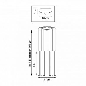Подвесная люстра Lightstar Tubo L8T747437